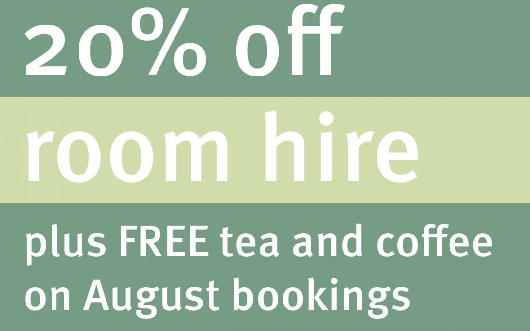 Special Offer: 20% off room hire in August!